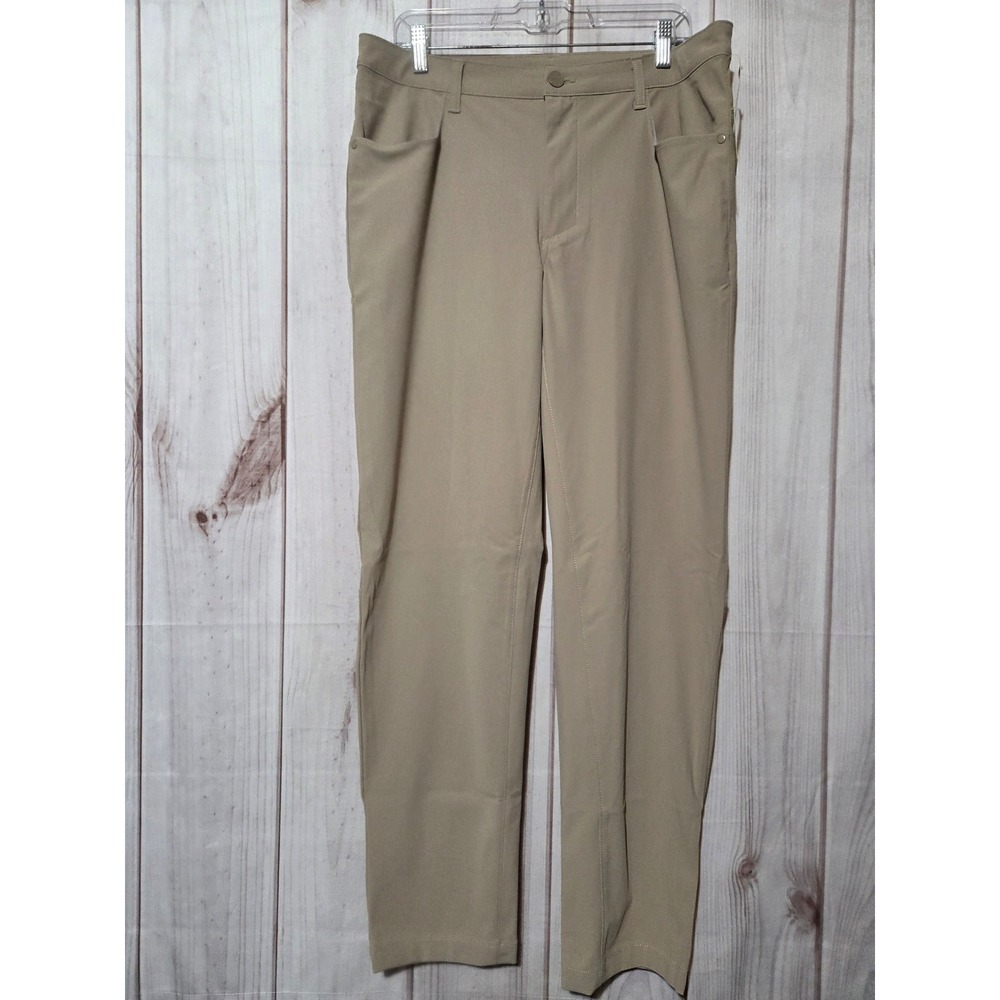 All in Motion Mens Golf Pants Tan‎ Khaki 34x32 Recycled Polyester Stretch Hiking